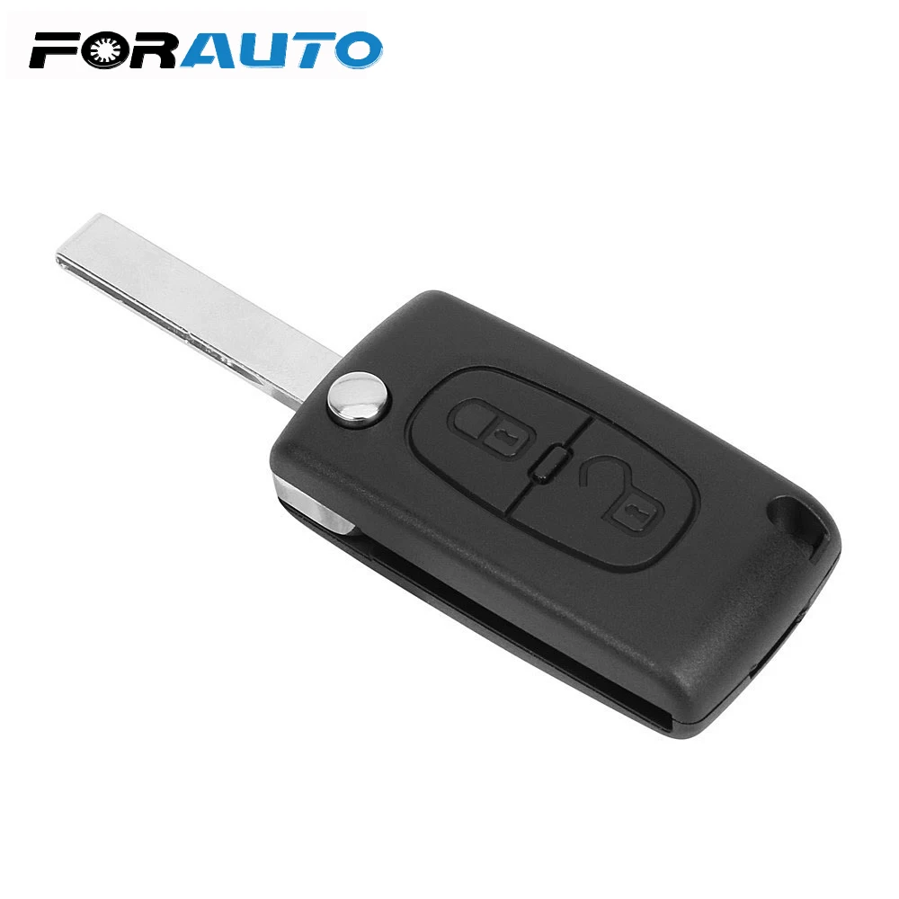 Корпус Ключа автомобиля Запчасти для авто 2 кнопки ключи Peugeot 307 408 308 3008 Citroen C6