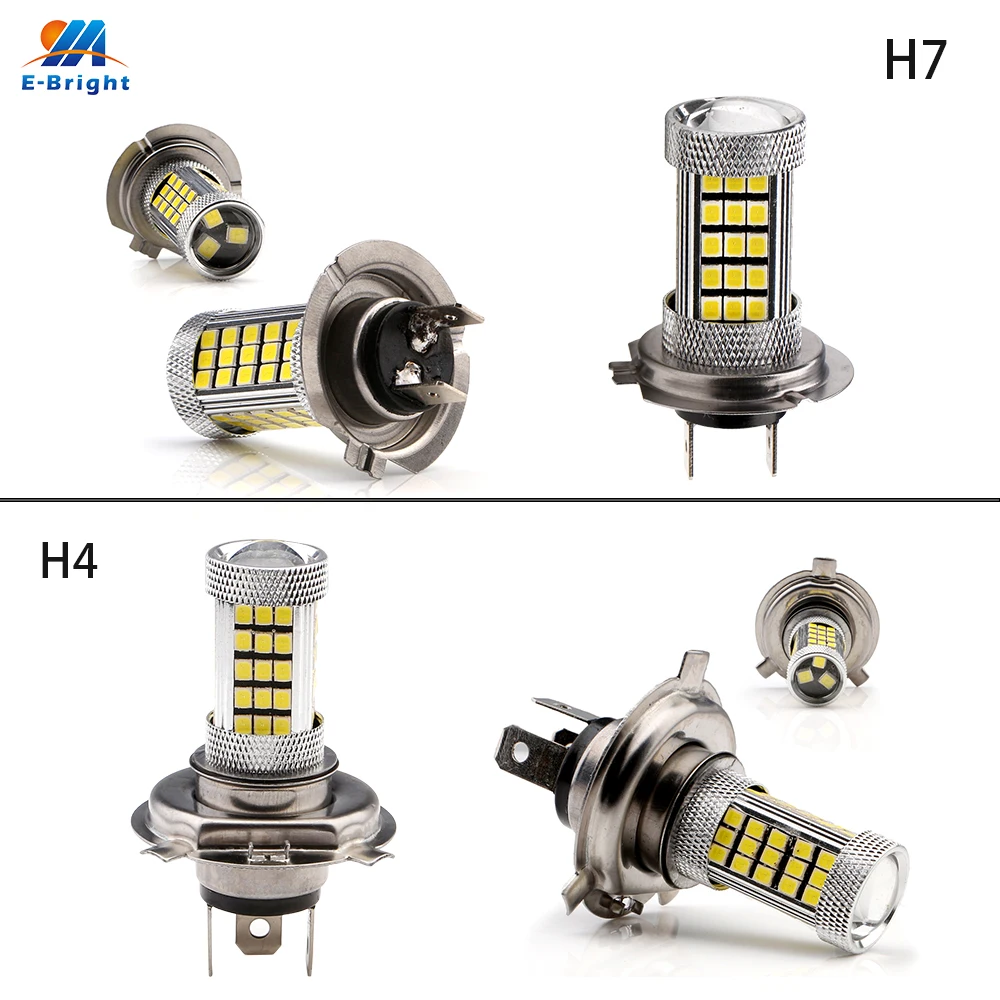 2 шт. светодиодные лампы H11 H4 H7 1200LM 2835 63 SMD led 9005 9006 P13W автомобильный головной