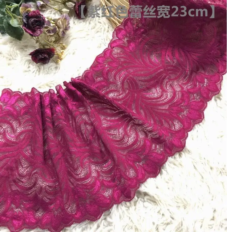 1 м/лот ширина 23 см высококлассное эластичное кружево отделка шитье аксессуары