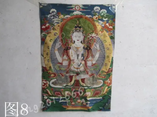 

Delicate Tibet silk embroidery guanyin bodhisattva thangka