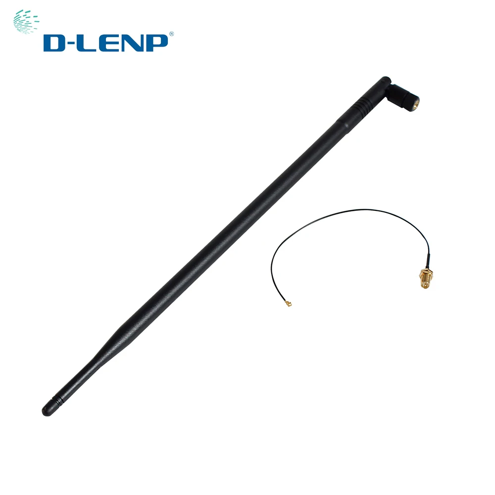 Dlenp 2 4 GHz 9dbi Wifi антенна с RP SMA разъемом для беспроводного маршрутизатора + IPX к
