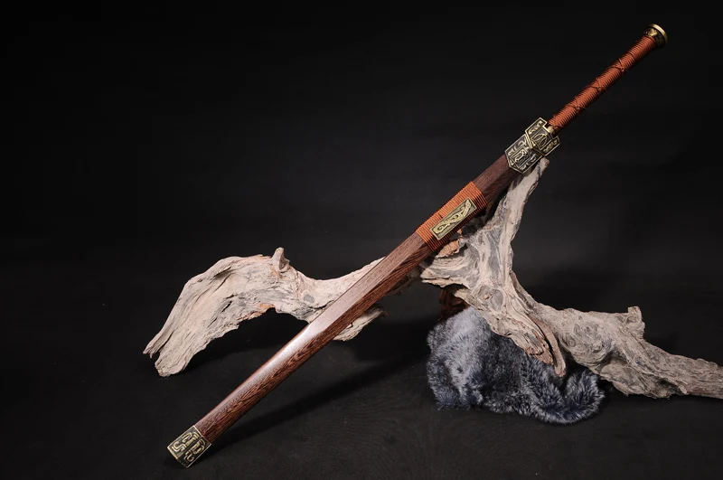 Китайский меч ручной работы 1060 Высокоуглеродистая сталь полный tang лезвие