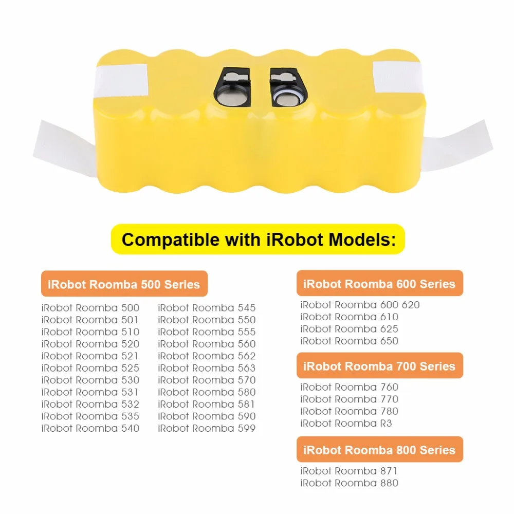 14 4 V 3500mAh для iRobot Roomba Ni MH Пылесос аккумуляторная батарея Замена 500 550 560 600 650 700 780