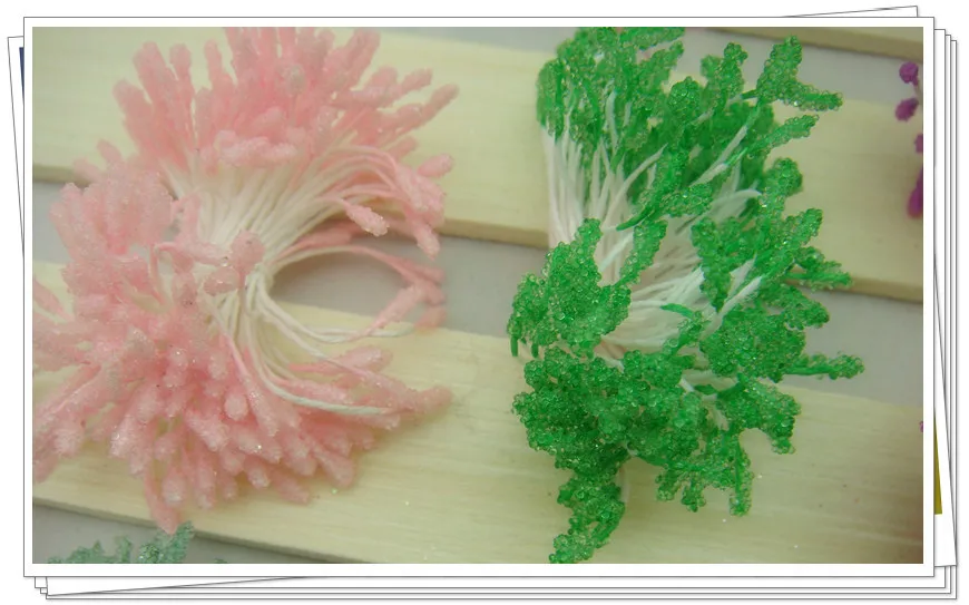 Бесплатная доставка Двойные наконечники 22 цвета стеклянные тычинки для