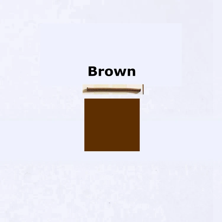 Brown 1 пара эластичных запирающих шнурков, круглые шнурки без завязок, шнурки для обуви для детей и взрослых, быстро скользящие кроссовки, шнурки для обуви, шнурки для обуви, шнурки, 25 цветов - Цвет: Brown