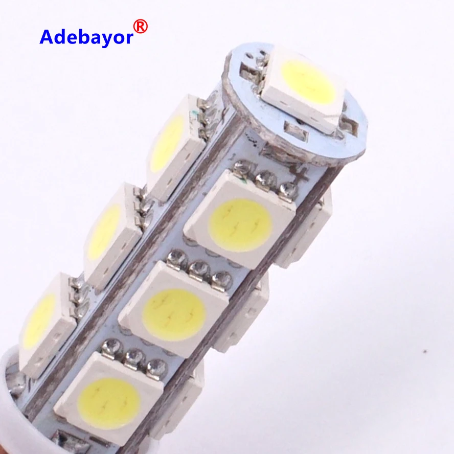 10 шт. Автомобильные светодиодные ламсветильник BA9S t11 5050 13 SMD 6523 1895 W6W T4W светильник