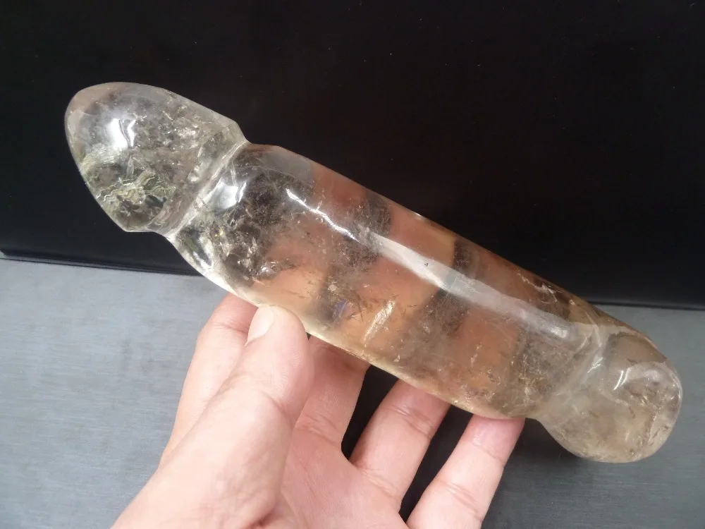 1.2LB натуральный кварцевый кристалл резной мощный член/пенис поклонение T1217 | Дом и