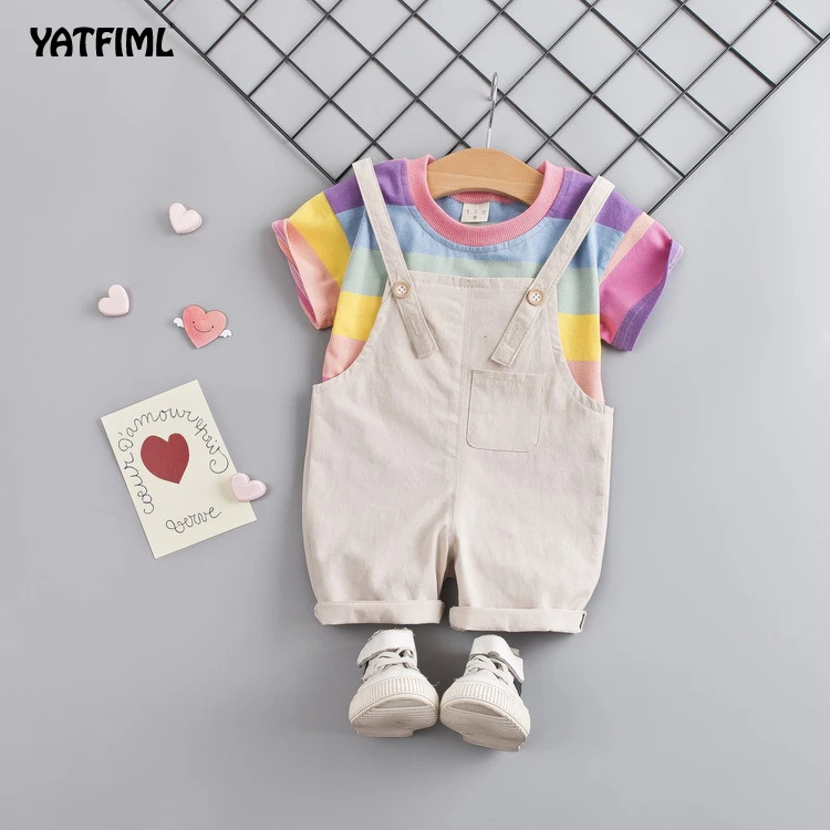 YATFIML/летние комбинезоны для детей детские мальчиков штаны комбинезон маленьких