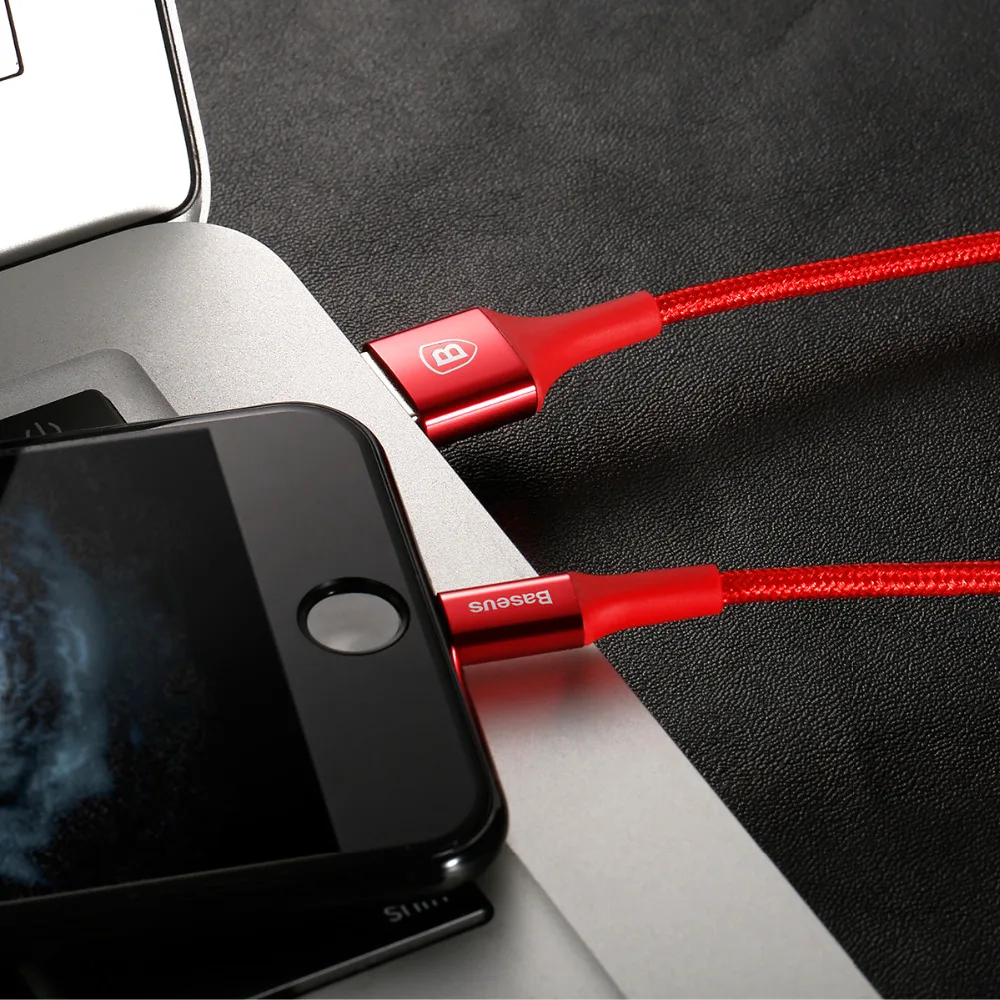 Светящийся usb-кабель питания Baseus для iPhone Xs Max XR кабель для быстрой зарядки и синхронизации данных для iPhone 8 7 6s Plus iPad светодиодный кабель для зарядного устройства магнитный кабель зарядка для айфона
