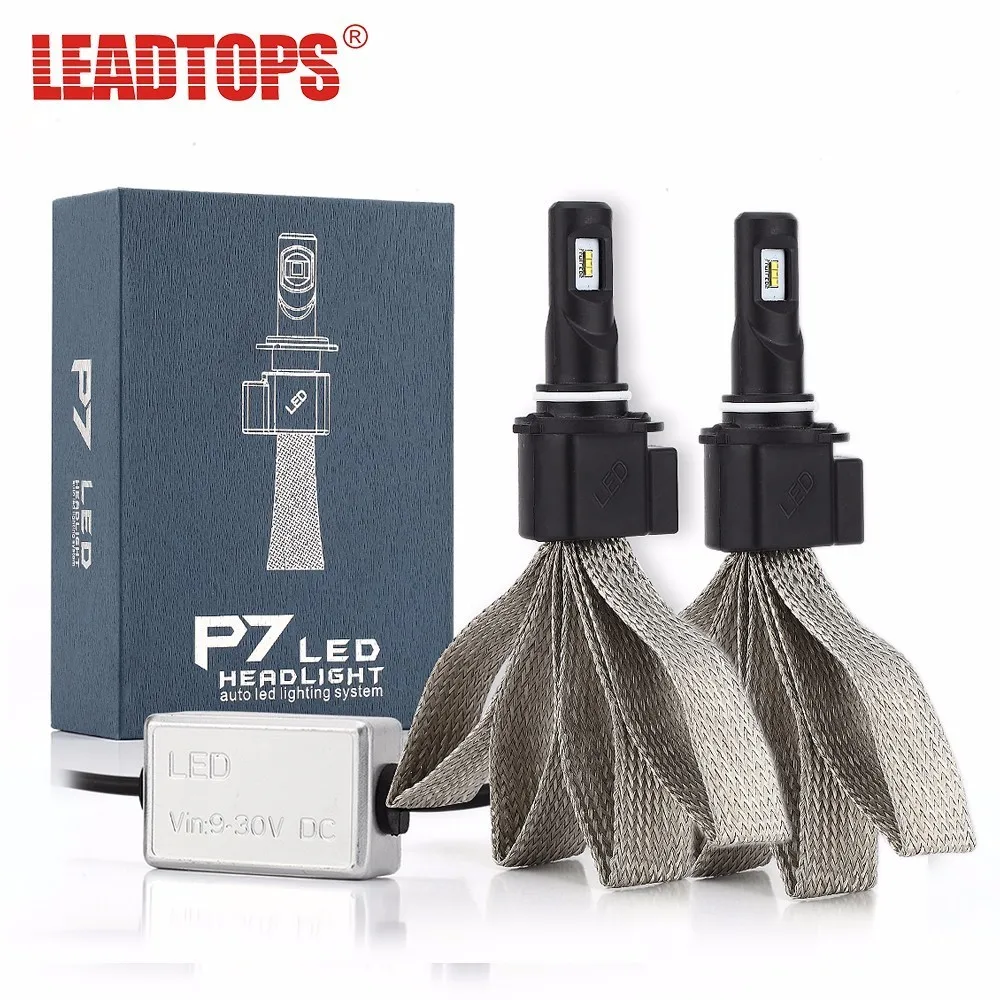 LEADTOPS 2 шт. H4 светодиодный H1 H7 H11 9005 9006 s Автомобильные фары лампы Csp чип 9600lm 6000K белые
