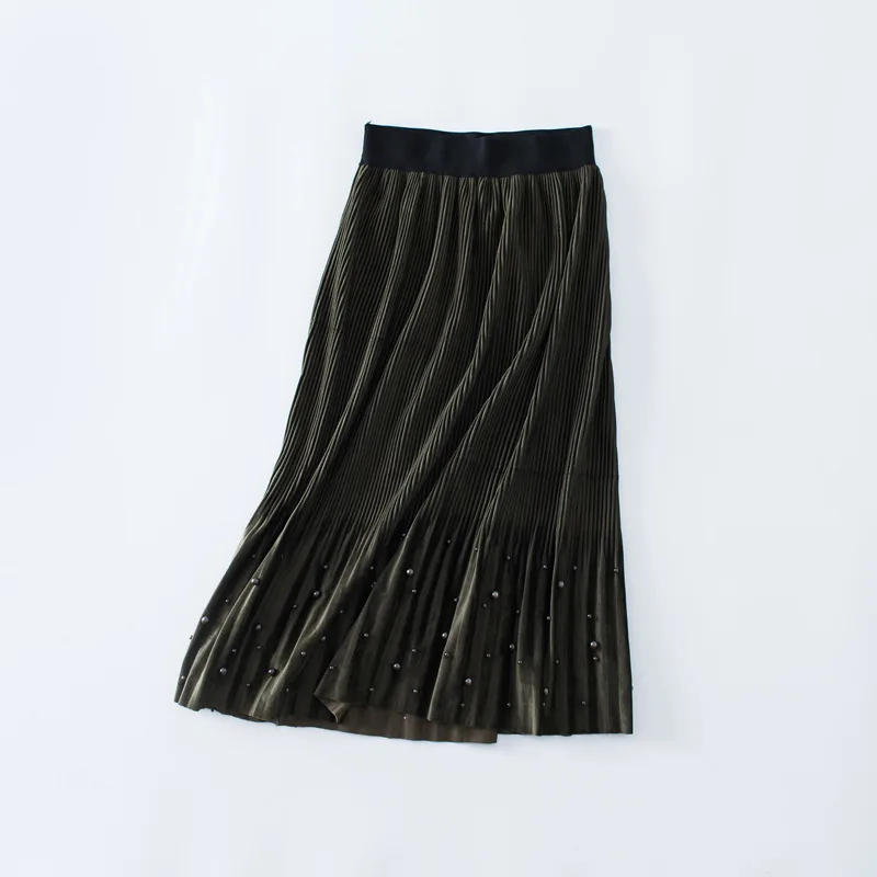 2018 весенняя и осенняя модная новая стильная юбка плиссированные юбки большая