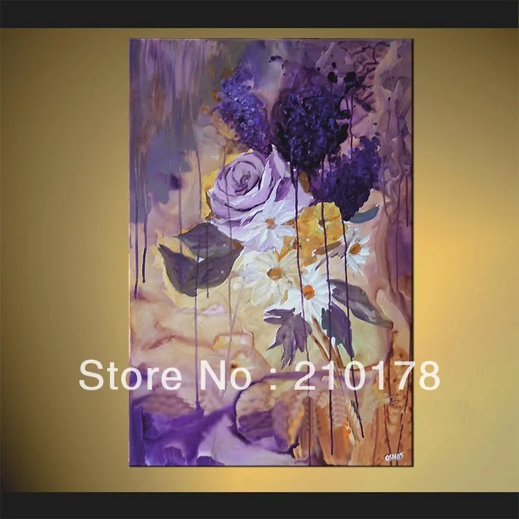 Free shipping handmade love oil painting on canvas modern 100% Best Art Flower original directly from artis FL1 159|painting monitor|painting with