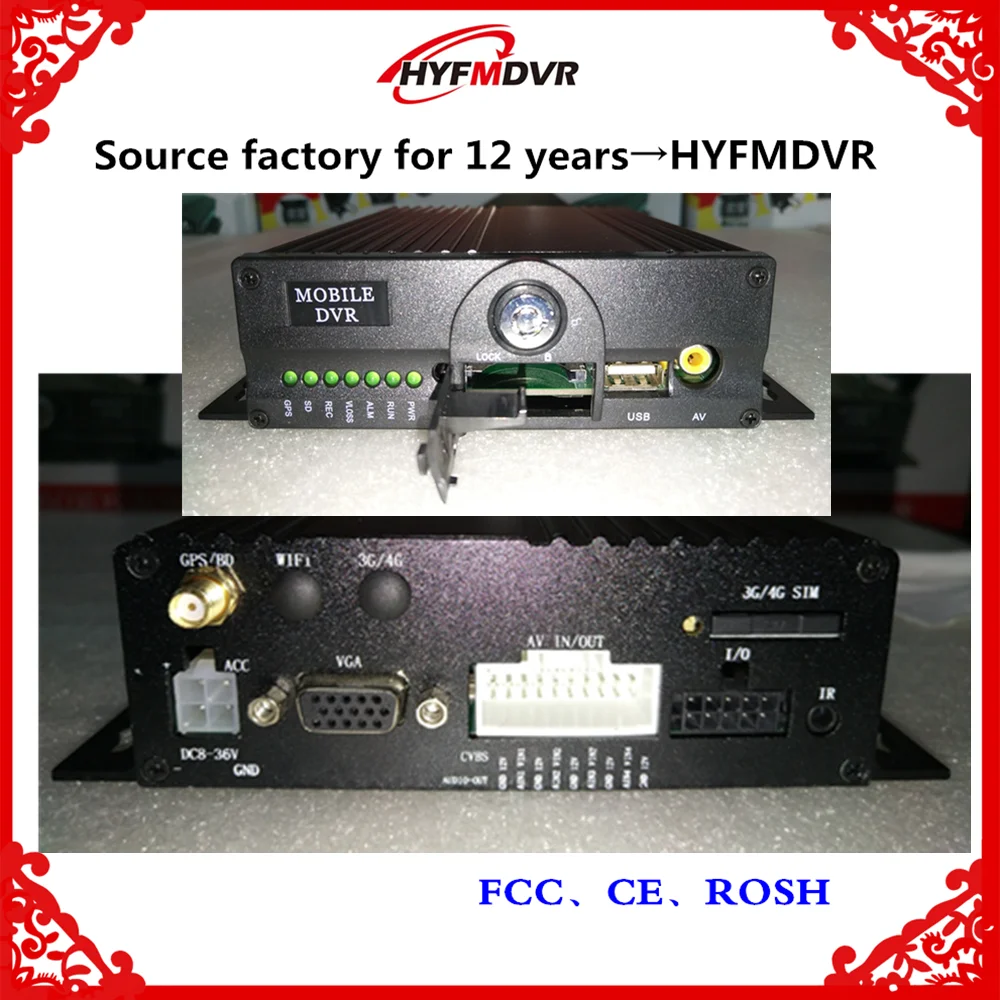AHD 1080P GPS позиционирование Автомобильный dvr 4 канальный двойной SD карты