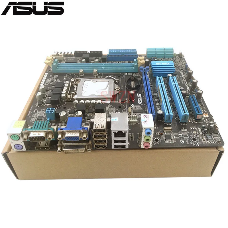 Оригинальный использоваться для настольных ПК ASUS P7H55-M LE поддержка LGA1155 I3 I5 I7 2 * DDR3