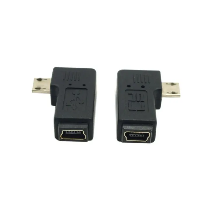 Угловой Мини USB 5 контактный разъем для Micro адаптер синхронизации данных с