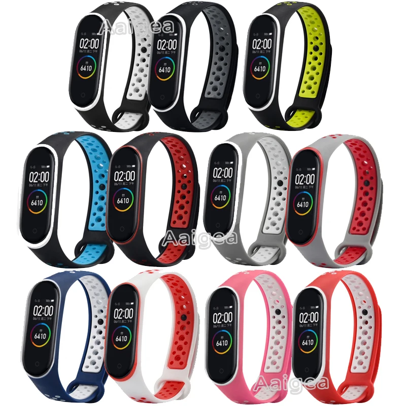 Ремешок силиконовый для Xiaomi Mi Band 4 сменный спортивный браслет xiaomi унисекс|Ремешки