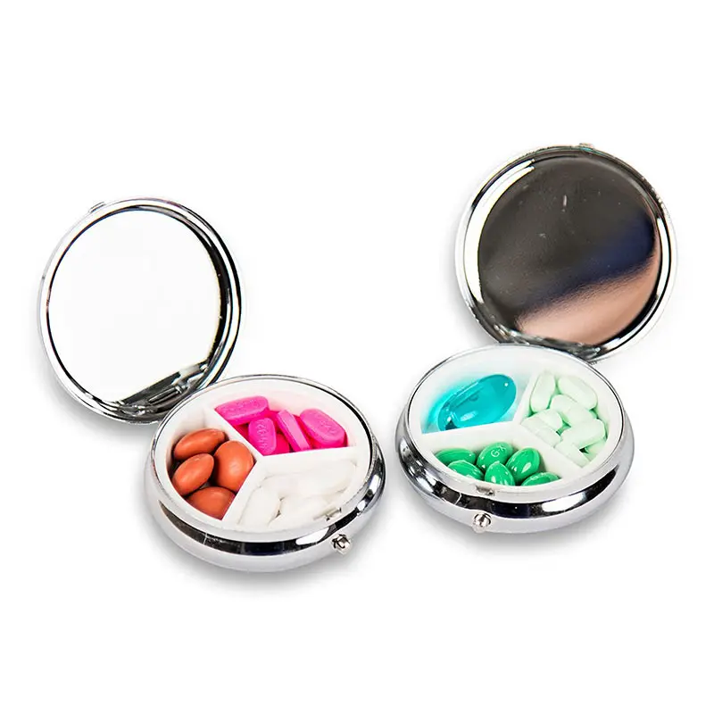 SGODDE Портативный Карманный чехол для таблеток 3 отделения медицина Открытый