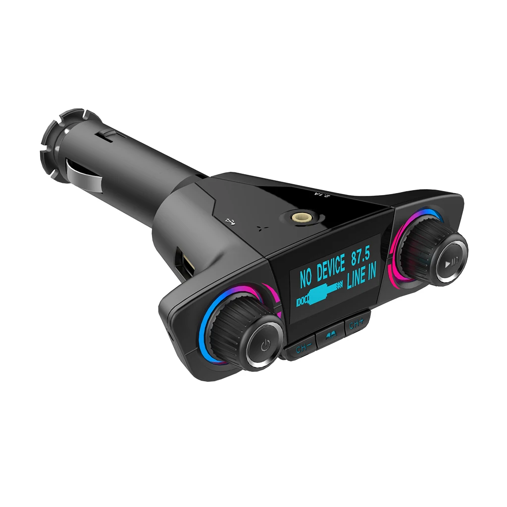 Fm-передатчик Bluetooth 4 0 автомобильный комплект громкой связи TF AUX MP3 плеер с двойным