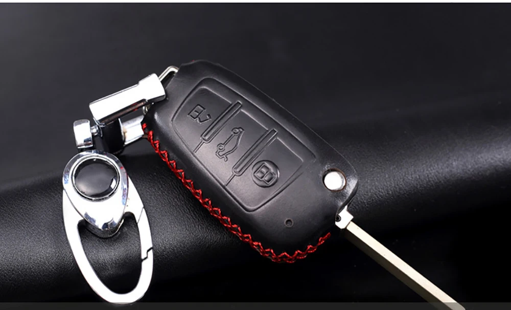 Для Audi A3 A4 A5 A6 A7 A8 B6 B8 B7 C5 C6 Q5 Q3 Q7 S6 S7 TT цинковый сплав+ Кожаный Автомобильный Брелок Защитный ключ чехол Чехол аксессуары