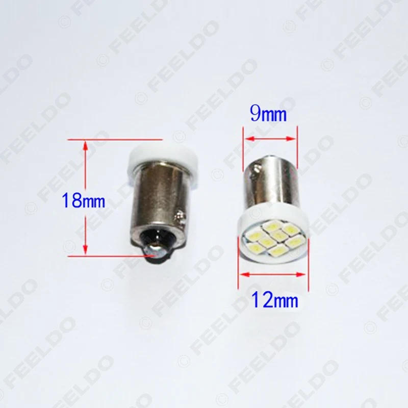 FEELDO 20 шт. T4W BA9S светодиодный 1206 8SMD внутреннее льное светодиодное освещение лампы