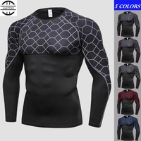 men pro wickingquick drying t shirtelastin compression fitness tight bottom long sleeve underwearbreathableanti wrinkle