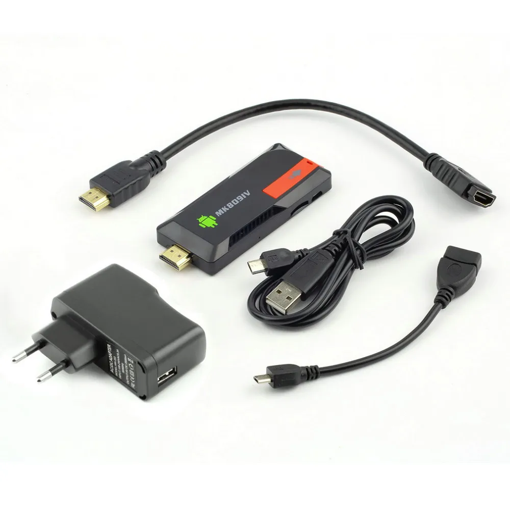 MK809IV 2 ГБ + 16 Android TV Box HDMI мобильный роутер для мини ПК 4 ядра RK3229 Флешка палка T2 пульт