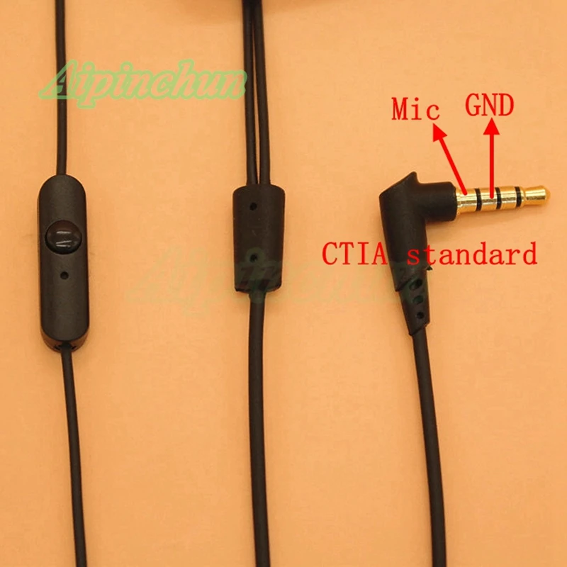 Aipinchun 3 5 мм DIY аудио кабель для наушников с микрофоном запасной провод CTIA Jack 2 цвета