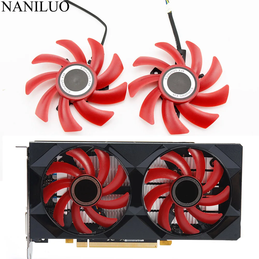 

Вентилятор для Видеокарты Radeon XFX RX560 RX550, 2 шт./лот, 85 мм, RX 550/560