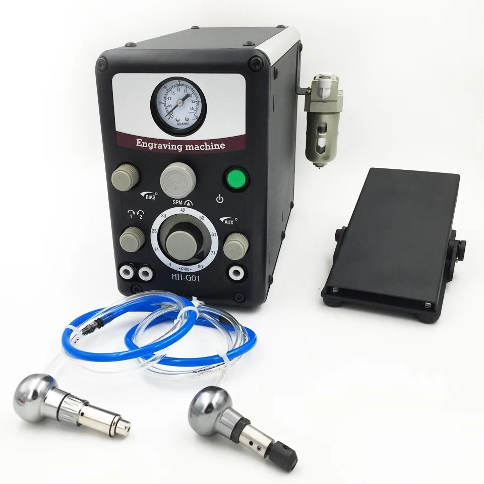 

Pneumatic Impact Engraving Machine With 2 Handpiece Gravers G8 Jewelry Engraver