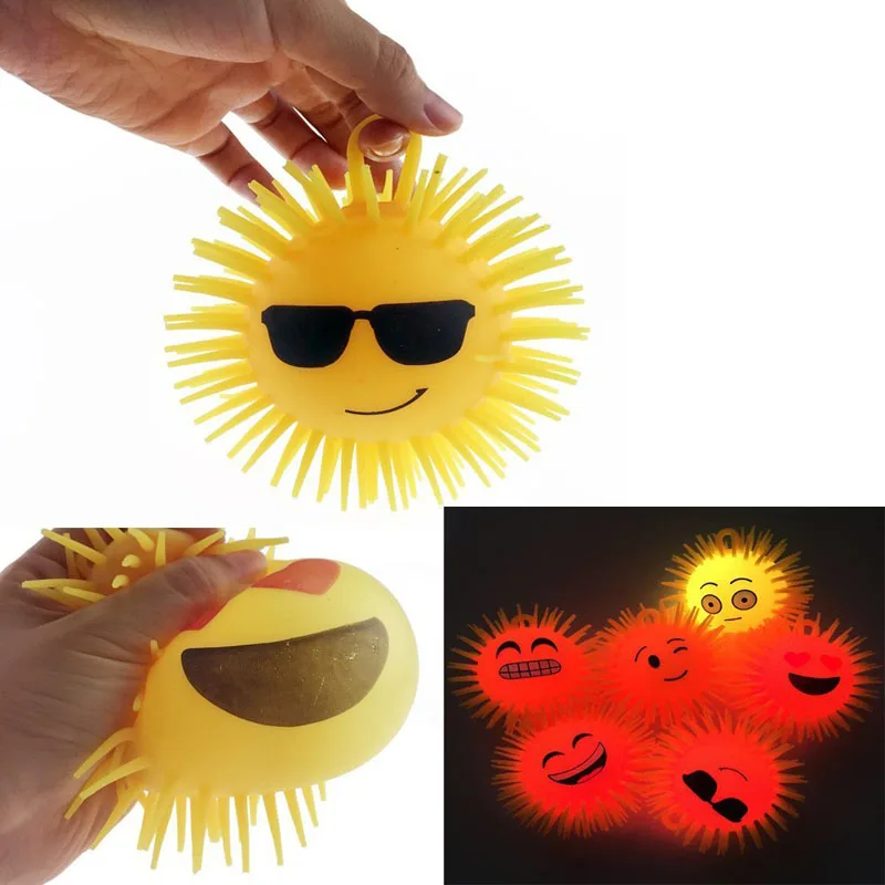 6 Шт./лот Emoji YoYo Силиконовая Сожмите Мяч Стресс Свет Детей Игрушки Мяч|toy robots for sale|toy