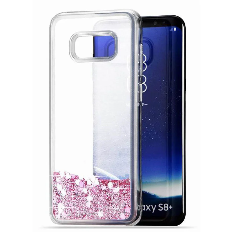 Двухслойный Блестящий ударопрочный Мягкий чехол из ТПУ + поликарбоната с жидким