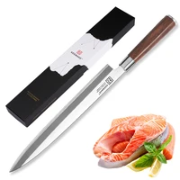 keemake chef knife japanese vg10 2 layer stainless steel blade razor sharp 10 5 inch sashimi slicing cutter filleting knife