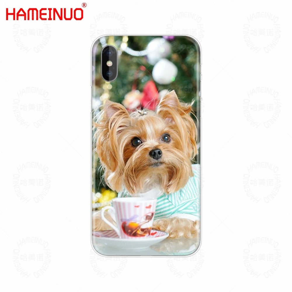 HAMEINUO йоркширский терьер собака щенок Чехол для мобильного телефона iphone X 8 7 6 4 4S 5 5S SE 5c 6s plus - Цвет: 40961