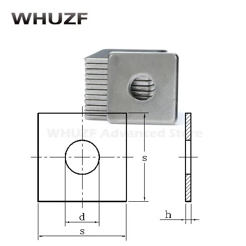 Бесплатная доставка 304 Нержавеющая сталь квадратная прокладка квадратный шайбы