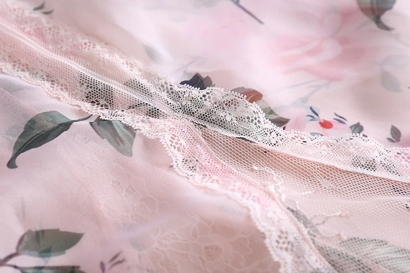 

MIUXIMAO 2019 Runway design Newest Spring & Summer Fashion O-Neck Elegant Pink Flower casual Lace Long Dress Women vestidos