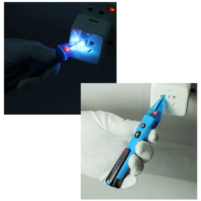 

50-100V AC Voltage Tester LED Light Safety Voltage Indicator Sensitivity Adjustmen Pen Type Non-Contact Voltage Detector