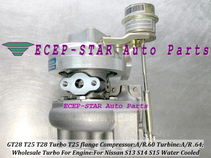 Турбокомпрессор T25 T28 T25T28 T25/28 Turbo для NISSAN S13 S14 S15 SR20DET Comp A/R .60 турбокомпрессор AR .64 с фланцем|turbocharger parts|turbocharger