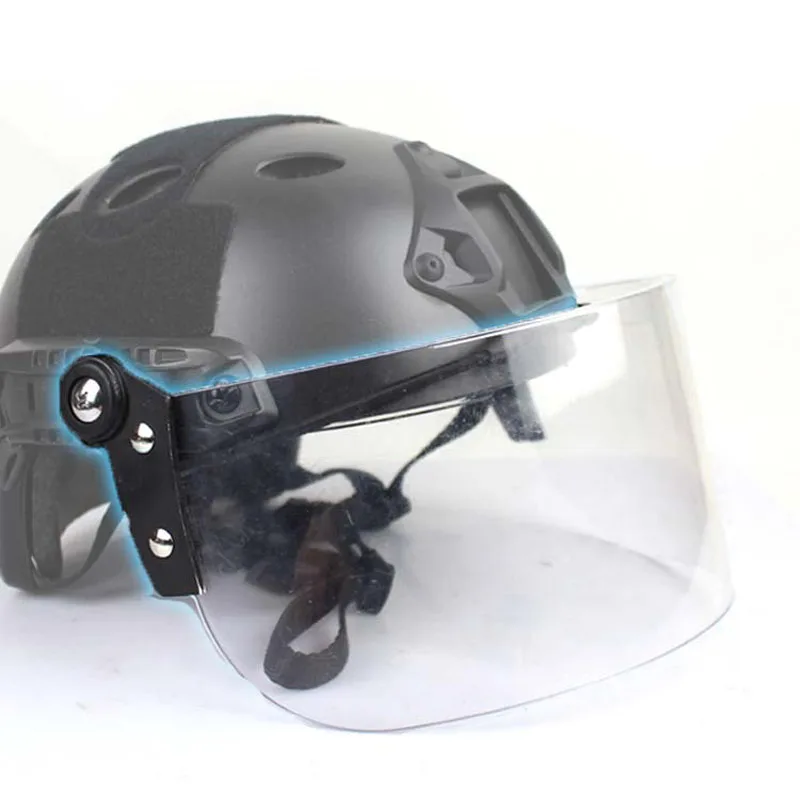 

Outdoor Tactical Fast MICH AF Helmet Vintage Durable Windscreen Anti Riot Lens Guide Rail Connected Mask CS Face Protective lens