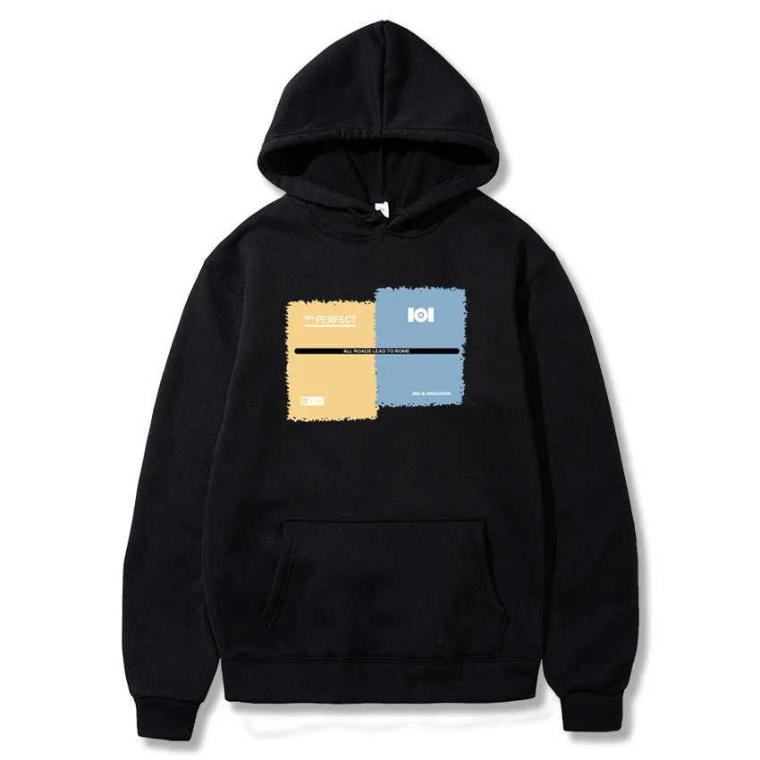 Мужские толстовки с капюшоном высококачественный хип-хоп свитшот принтом тонкая