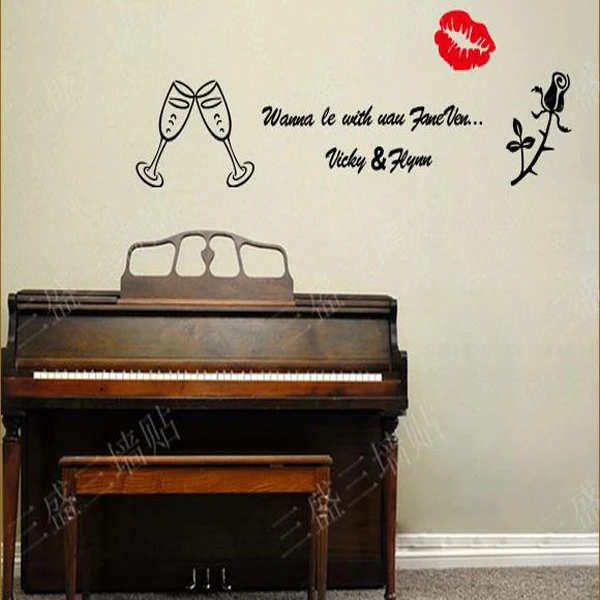 Романтическая Настенная Наклейка с цветами и розами Настенный декор для