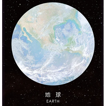 earth 2pcs 2 шт. Корейская Милая планета галактика Луна липкая заметка Kawaii круглая наклейка памятка подкладочный лист крутые канцелярские принадлежности для школы аксессуар детский подарок - Цвет: earth 2pcs