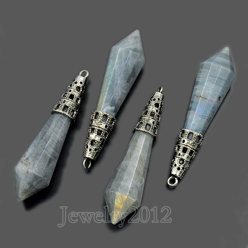 5 шт./лот Лабрадорит на бронзите Серебро длинные натуральные Драгоценные Камни
