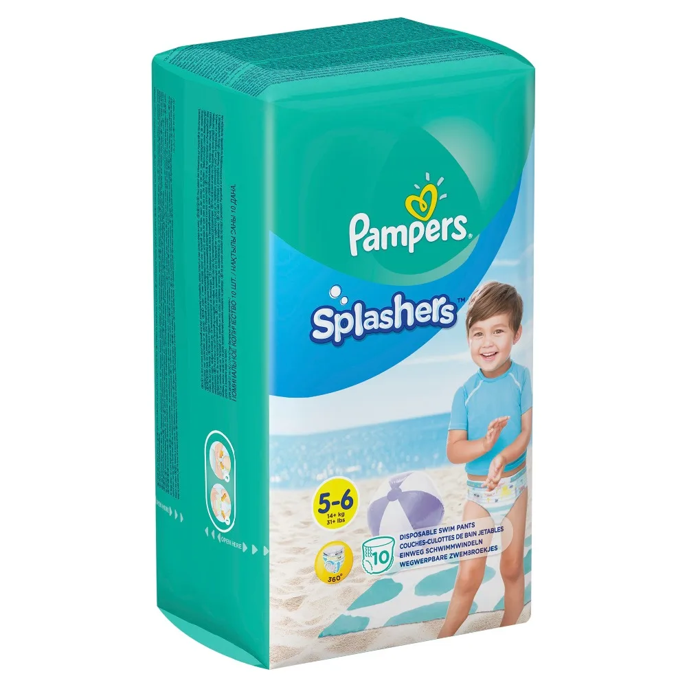 Трусики для плавания Pampers Splashers размер 5-6 10 шт. | Мать и ребенок