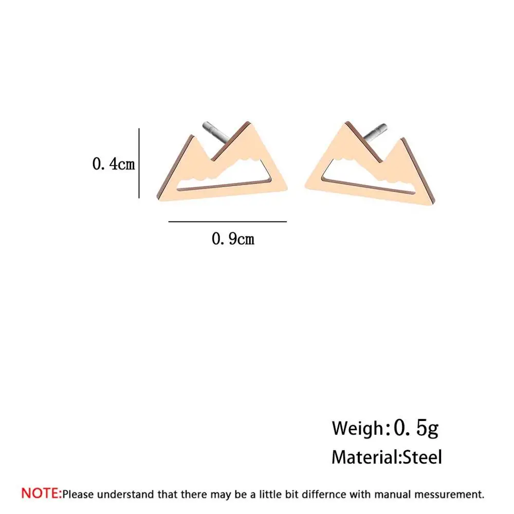Серьги гвоздики из нержавеющей стали золотого цвета|Серьги-гвоздики| |