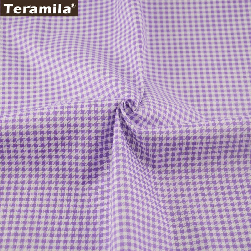2016 Фиолетовый Проверяет Дизайн 100% хлопок Ткань Жир Квартал Текстиль для дома