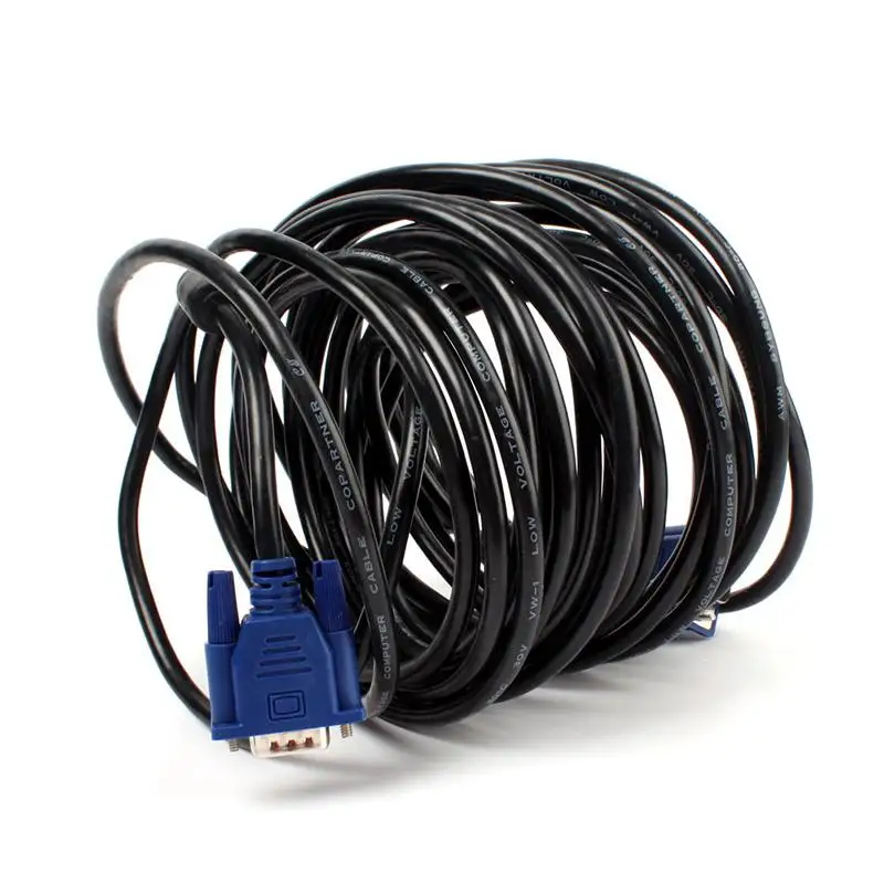 Кабель удлинитель VGA Male To M 32FT 10M 15 Pin P для ПК монитора ноутбука #68716|vga male|cable for pc15 pin |