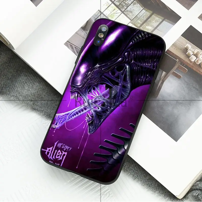 Ruicaica Alien vs Predator TPU Мягкий силиконовый черный чехол для телефона iPhone X XS MAX 6 6s 7 7plus 8