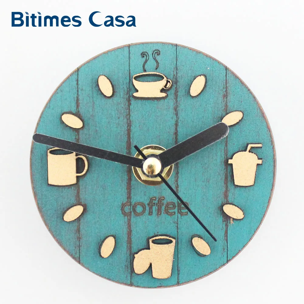 Узор на кофейную чашку кухонный магнит холодильник часы для котят 3