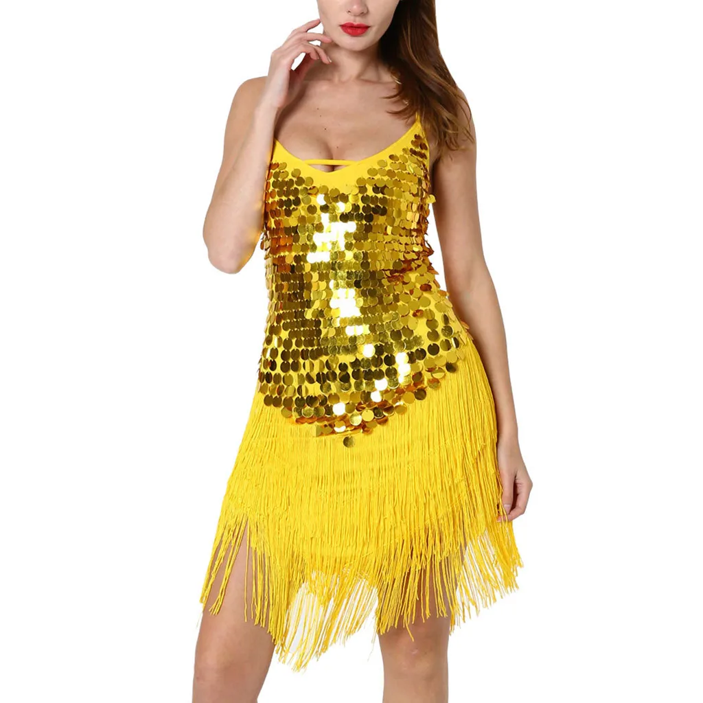 Бесплатная страусиное платье для женщин с открытой спиной латинское кисточками