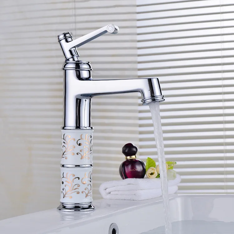 280mm high chrome Смесители для ванной бассейна хром полированный смеситель латунь фарфоровый смеситель кран горячей холодной кран 9012CP - Цвет: 280mm high chrome